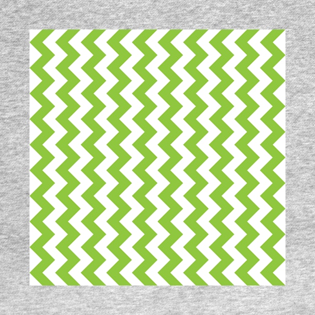 Green zigzag by Ulka.art